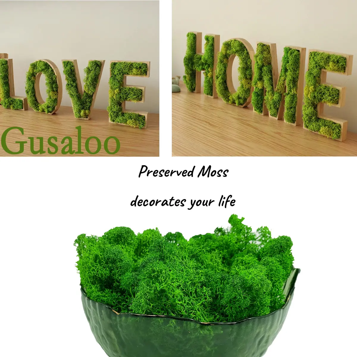Gusaloo Artificial Moss Preserved Green Moss 3.5oz | Long-Lasting Indoor Decor - view 3