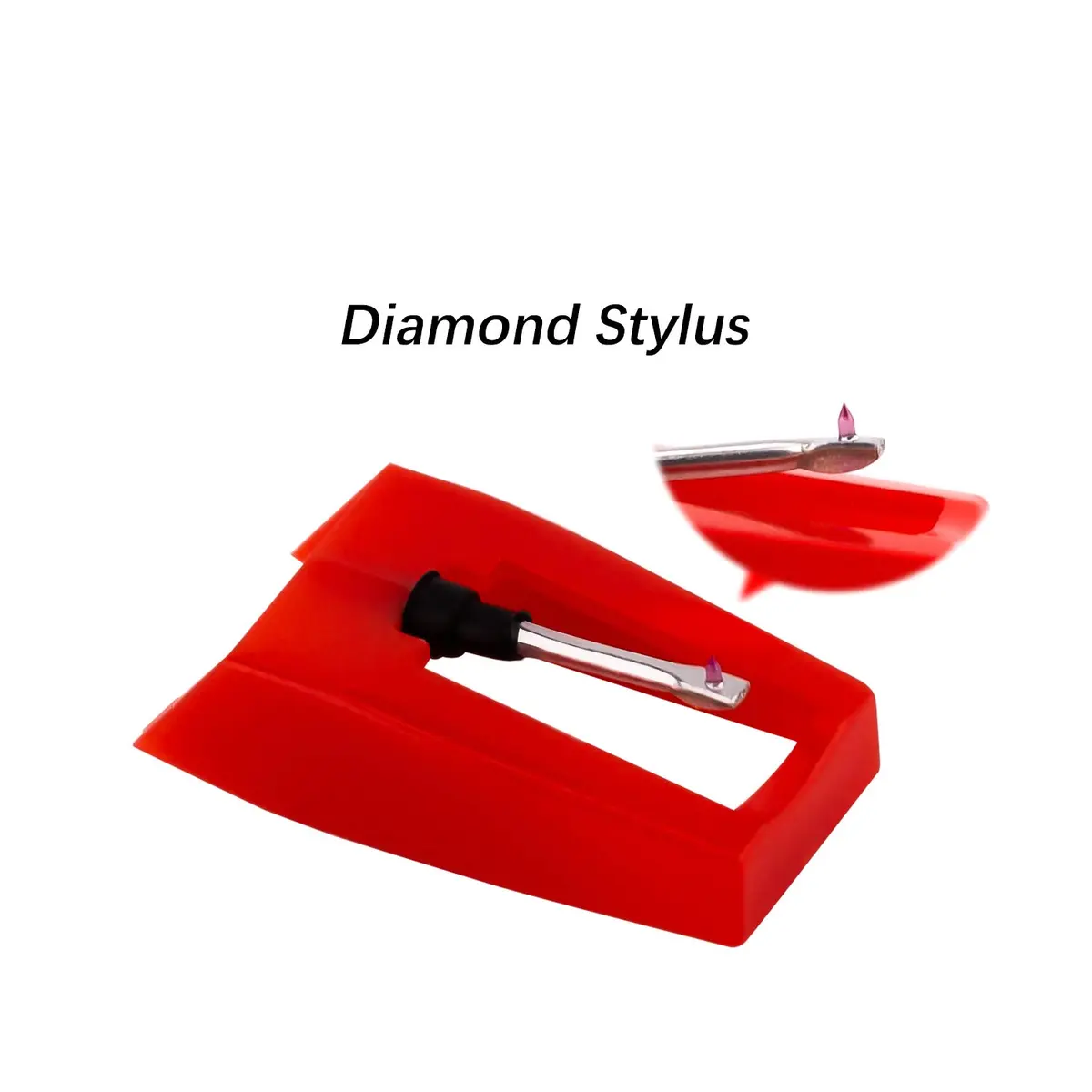 LUTER Red Turntable Stylus Replacement Needles (2-Pack) | Fits Most Vinyl Record Players - view 3