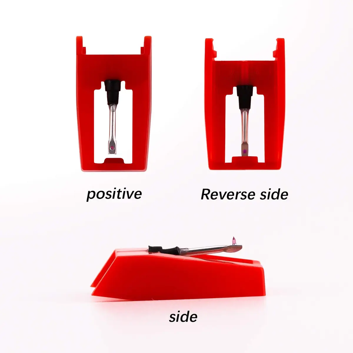 LUTER Red Turntable Stylus Replacement Needles (2-Pack) | Fits Most Vinyl Record Players - view 4