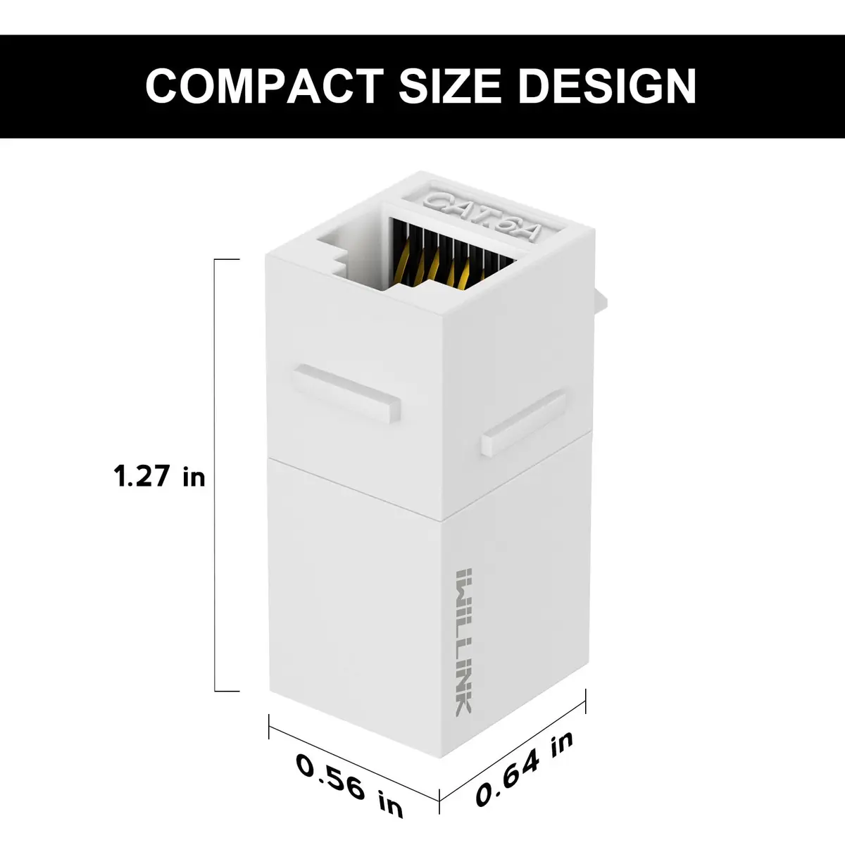 iwillink Cat6 Keystone Coupler 10-Pack White | Connects Two Ethernet Cables - view 7