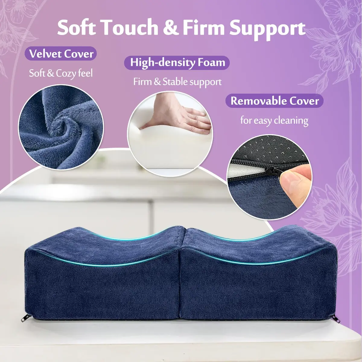 AOSSA Brazilian Butt Lift Pillow for Post-Surgery BBL Recovery | 20 cm (7.8") Foldable Foam Cushion - view 3