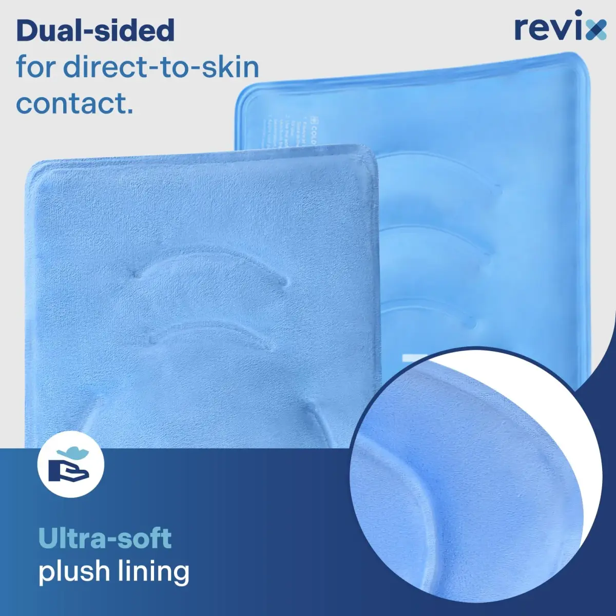 REVIX Extra Large Knee Ice Pack Wrap 19" | Cold Compress for Post-Workout Fatigue & Discomfort - view 3