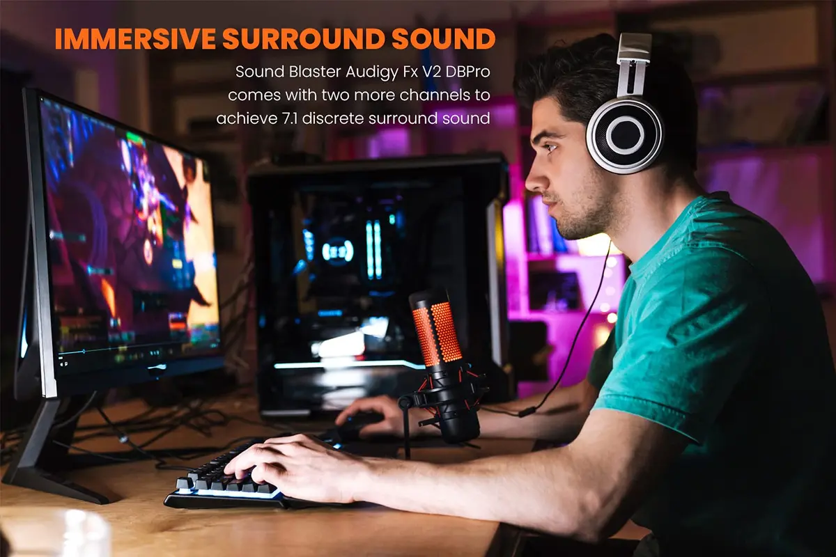 Creative Sound Blaster Audigy Fx V2 DBPro Internal Sound Card 7.1 Surround, DSD256 Support | USA Import - view 6