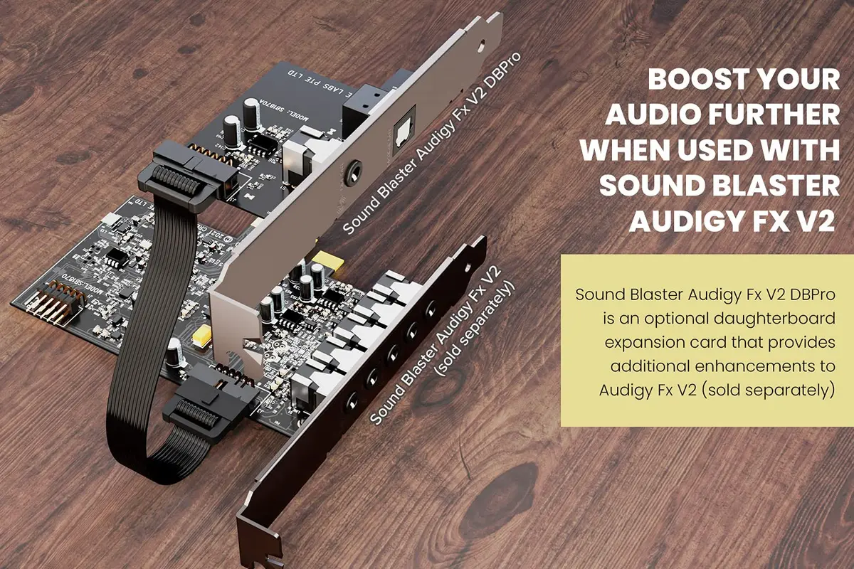 Creative Sound Blaster Audigy Fx V2 DBPro Internal Sound Card 7.1 Surround, DSD256 Support | USA Import - view 2