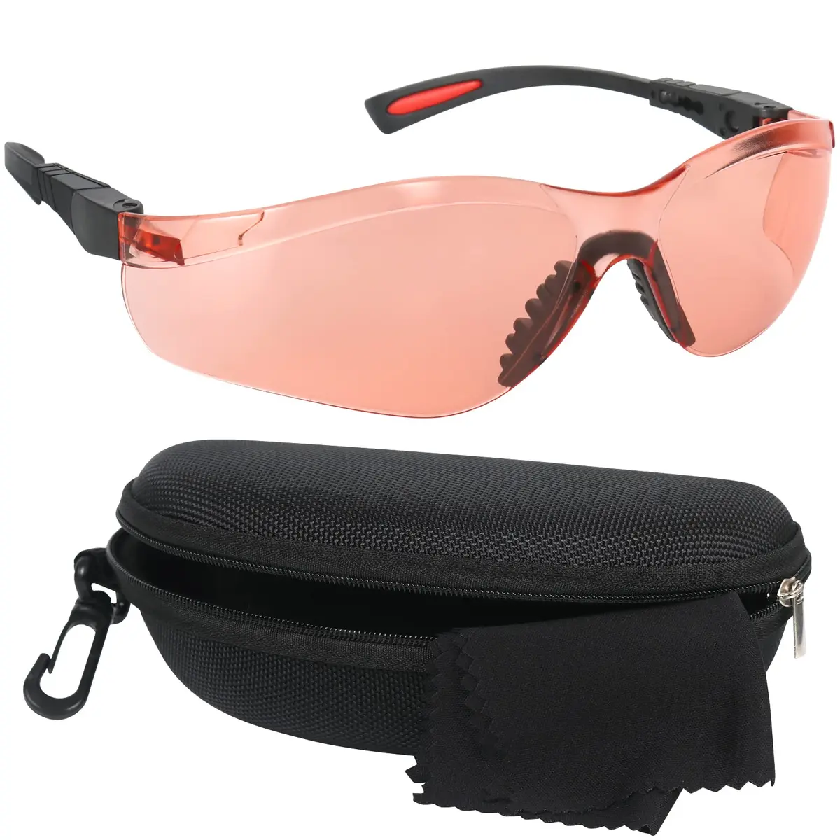 LaneTop AntiFog Shooting Glasses ANSI Z87.1 Certified Vermillion Lens | Impact Resistant Polycarbonate Eyewear - view 7
