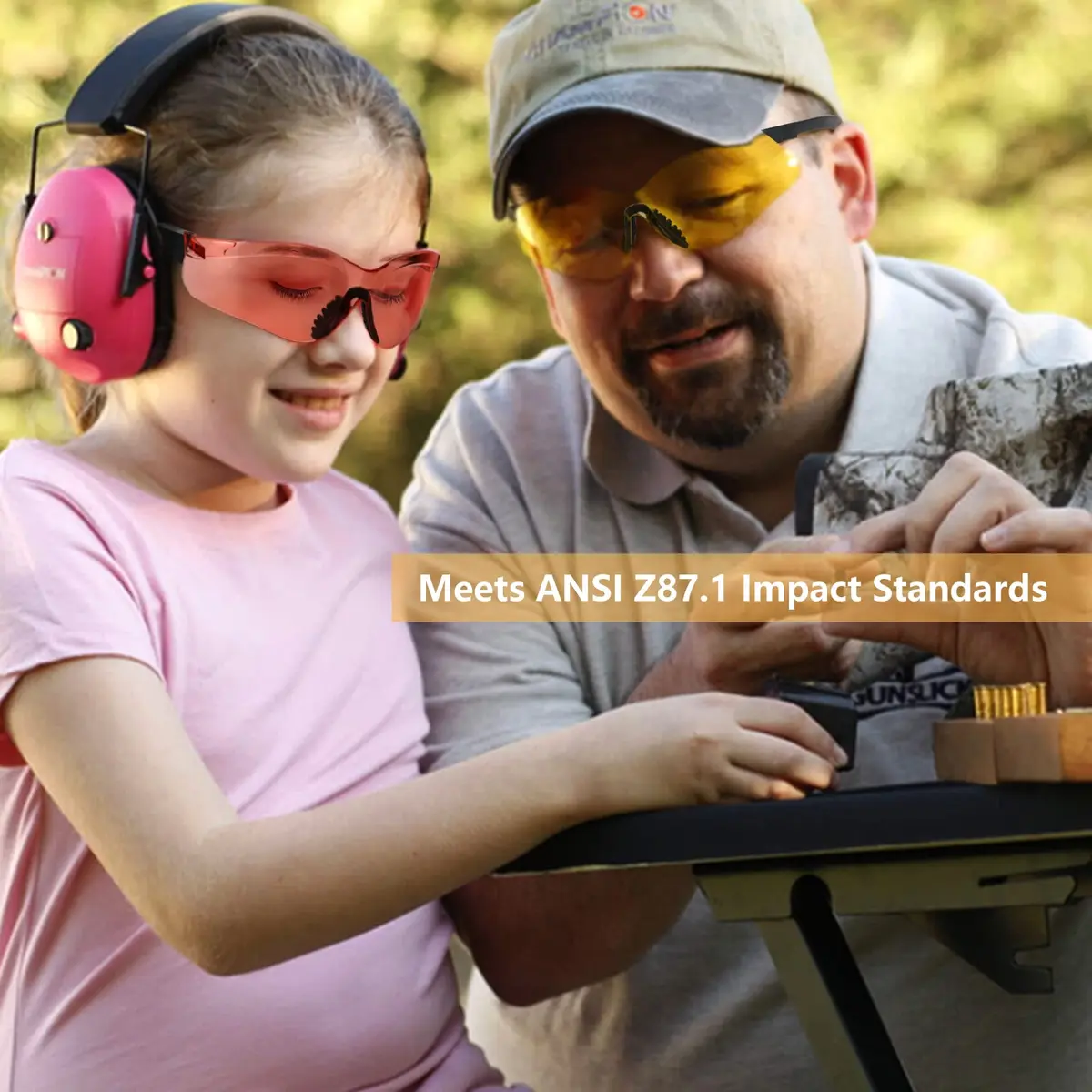 LaneTop AntiFog Shooting Glasses ANSI Z87.1 Certified Vermillion Lens | Impact Resistant Polycarbonate Eyewear - view 8