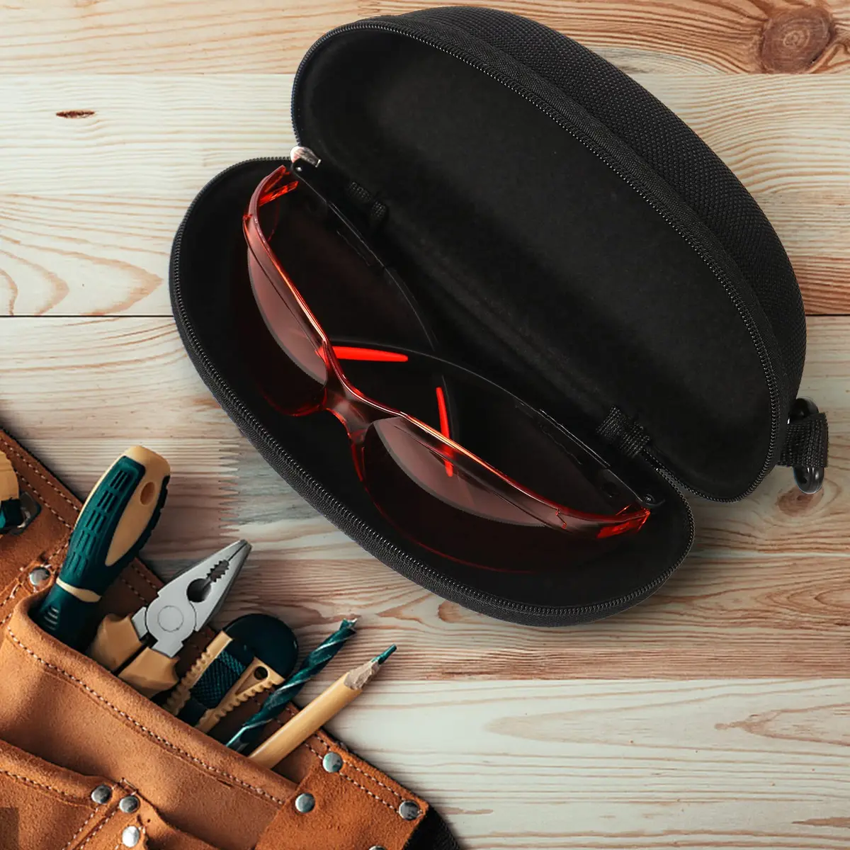 LaneTop AntiFog Shooting Glasses ANSI Z87.1 Certified Vermillion Lens | Impact Resistant Polycarbonate Eyewear - view 3