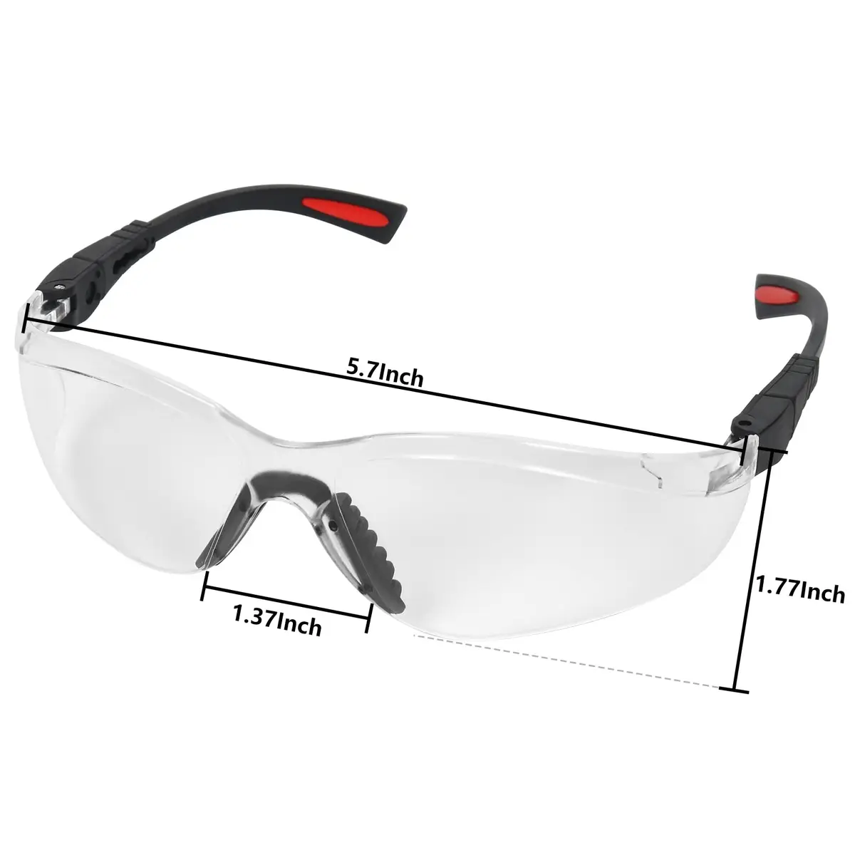 LaneTop AntiFog Shooting Glasses ANSI Z87.1 Certified Clear Lens | Impact Resistant Polycarbonate - view 5