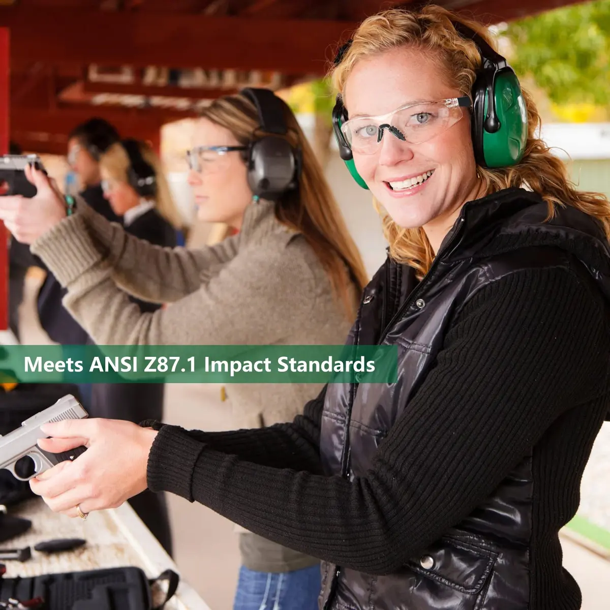 LaneTop AntiFog Shooting Glasses ANSI Z87.1 Certified Clear Lens | Impact Resistant Polycarbonate - view 6