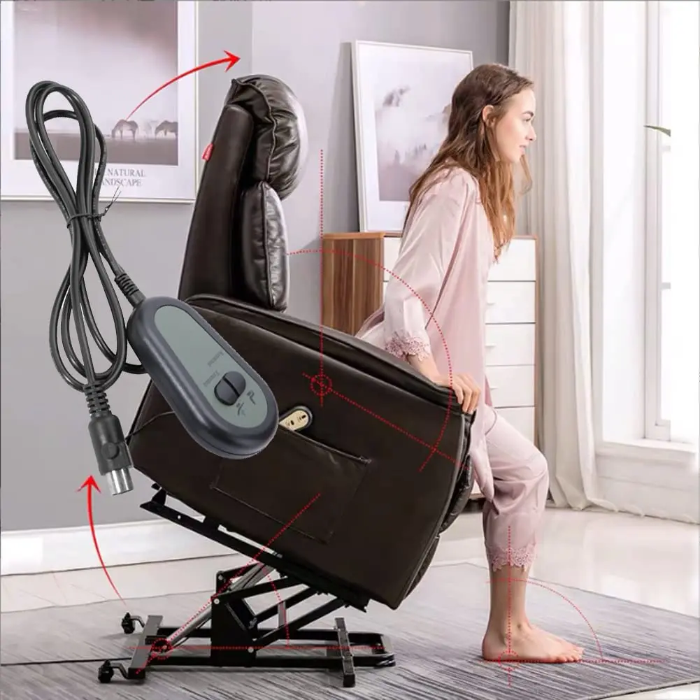 Tyenaza Recliner Chair Control 2-Button Remote with 5-Pin Connector, 1.5m (5ft) Cable | Universal Fit for Power Lift Sofas - view 2