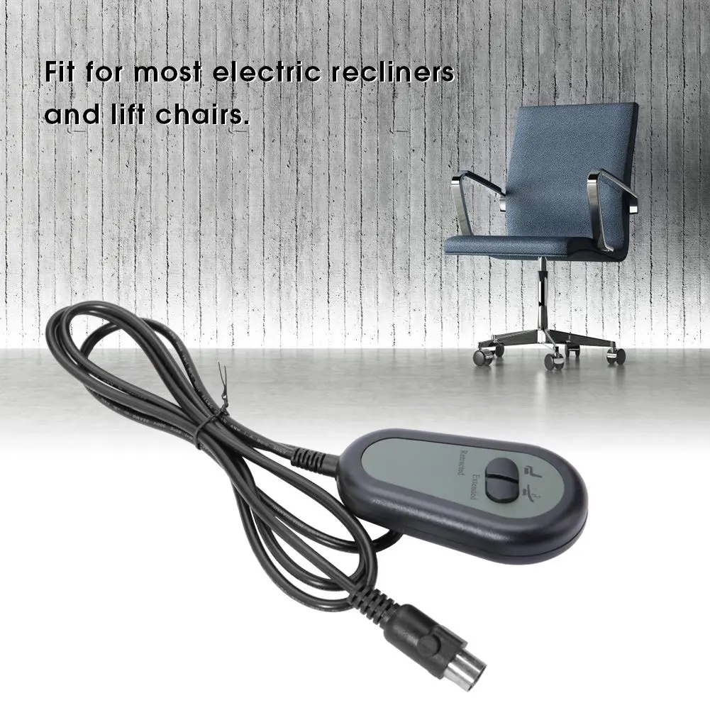 Tyenaza Recliner Chair Control 2-Button Remote with 5-Pin Connector, 1.5m (5ft) Cable | Universal Fit for Power Lift Sofas - view 4