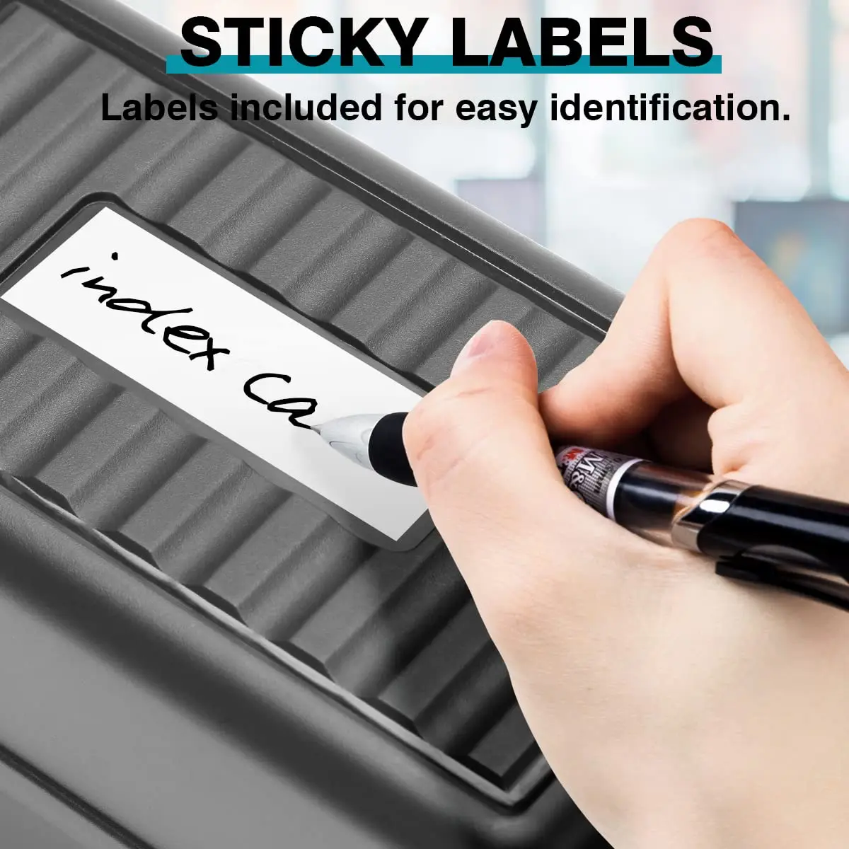 H4D Index Card Holder 3x5 | Durable Plastic Organizer for Office & School Use - view 4
