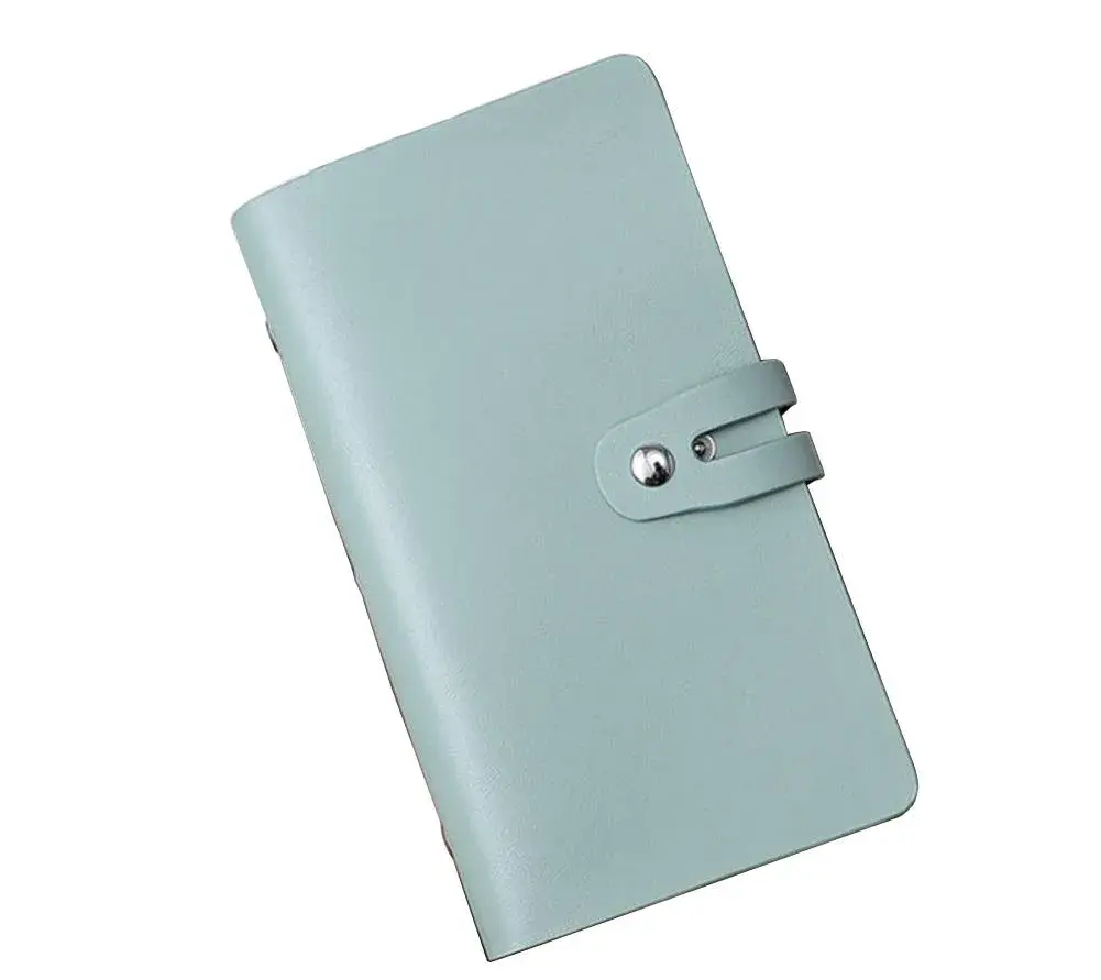 JERLA RFID Green Credit Card Holder Book with 96 Card Slots - Genuine PU Leather Organizer - main product image