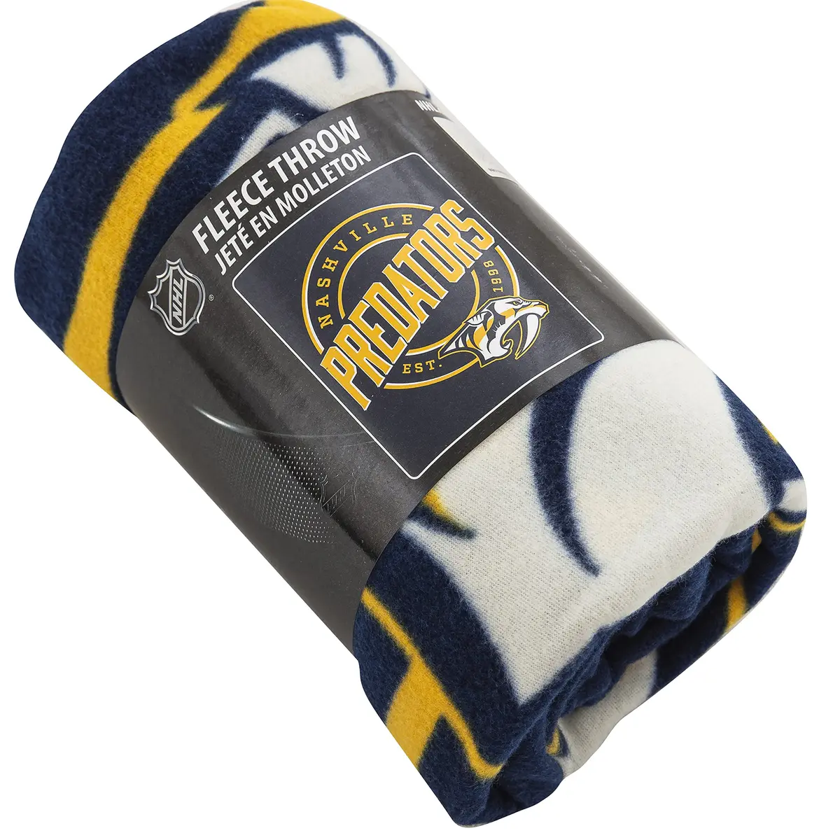Northwest NHL Nashville Predators Fleece Throw Blanket 50" x 60" | Officially Licensed Fan Gear - view 5