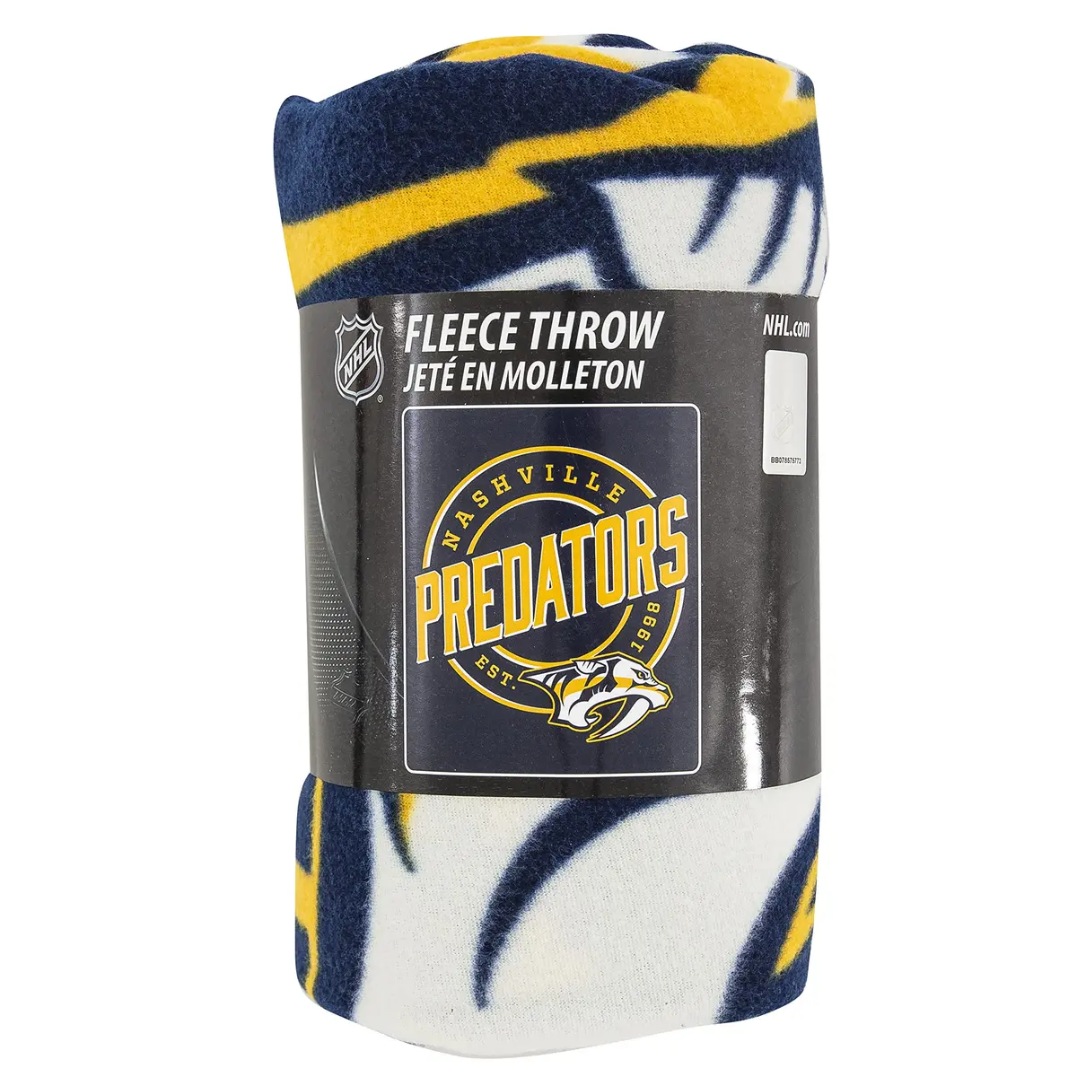 Northwest NHL Nashville Predators Fleece Throw Blanket 50" x 60" | Officially Licensed Fan Gear - view 3