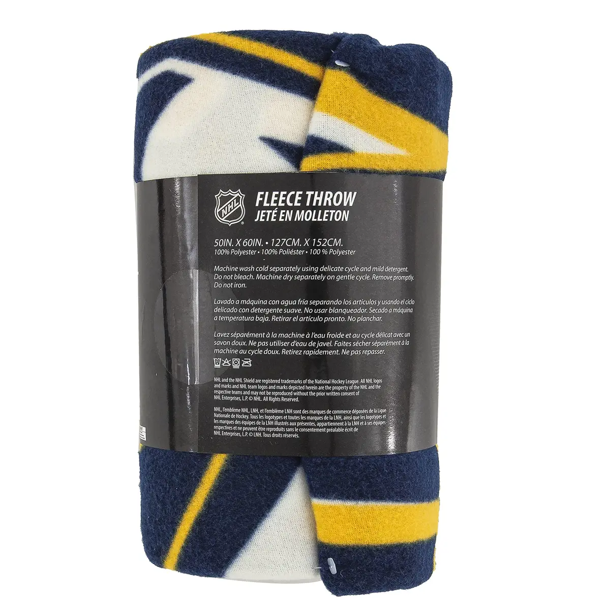 Northwest NHL Nashville Predators Fleece Throw Blanket 50" x 60" | Officially Licensed Fan Gear - view 4