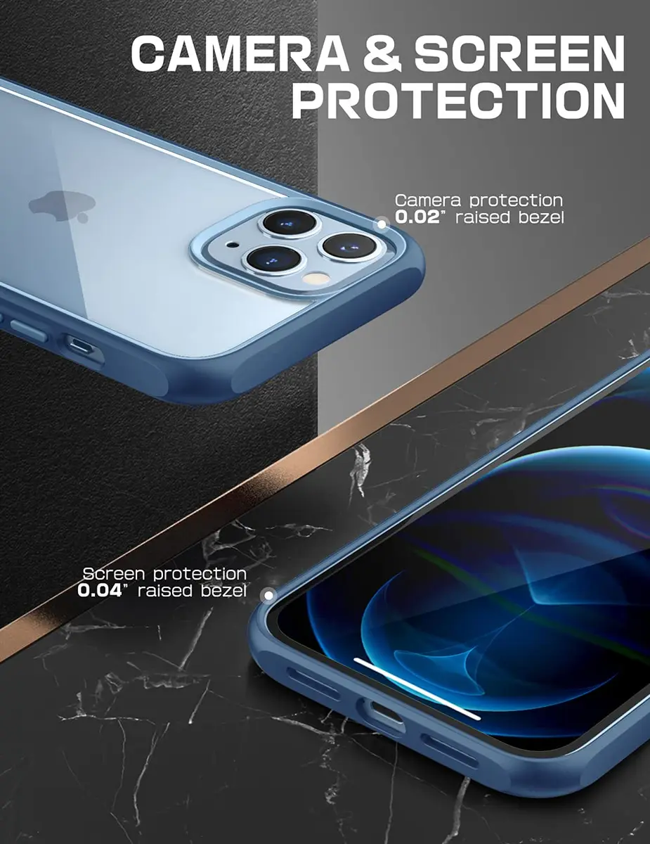 SUPCASE iPhone 13 Pro Max Case, Military-Grade Protection, Azure | Slim, Shock-Absorbent & Wireless Compatible - view 5
