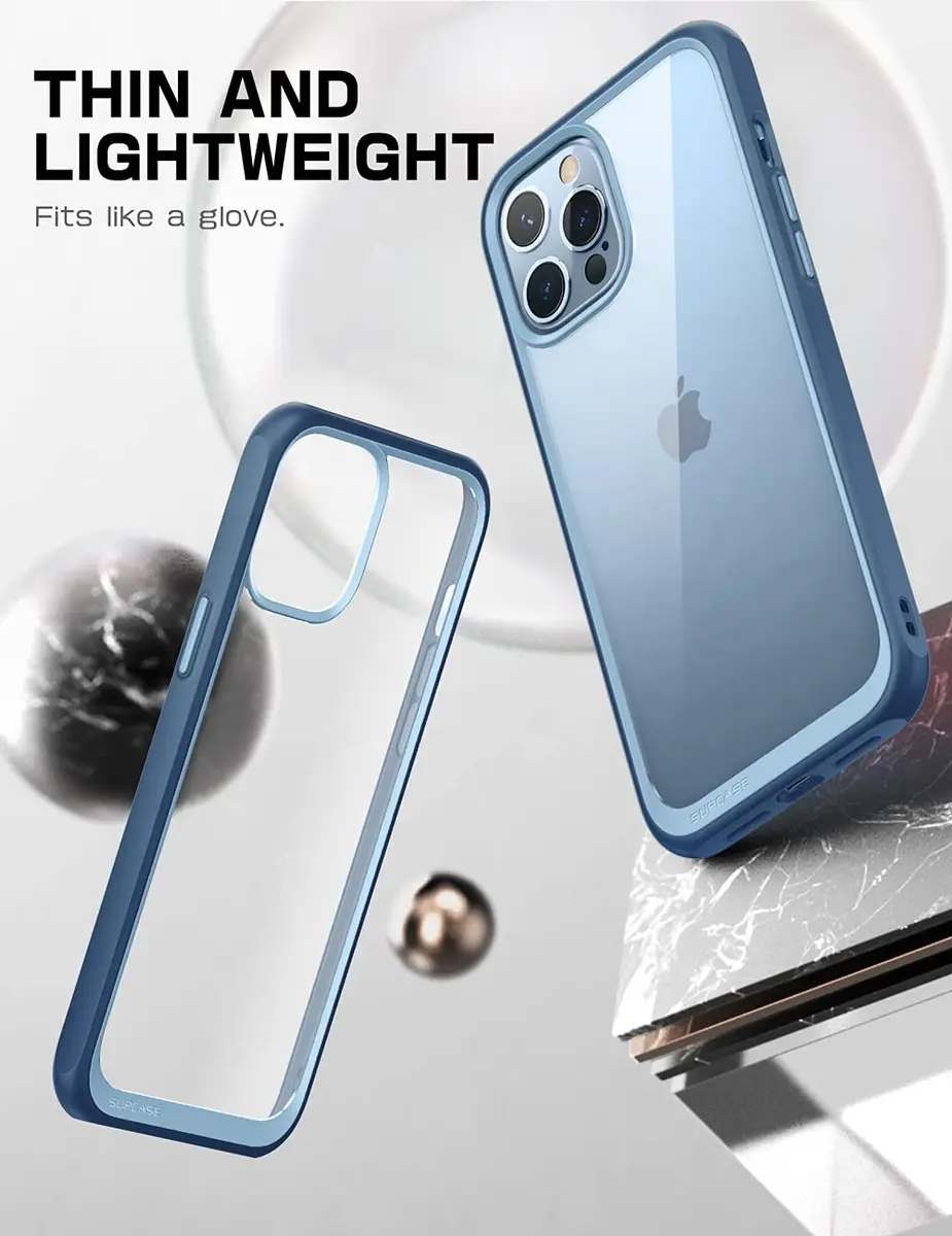 SUPCASE iPhone 13 Pro Max Case, Military-Grade Protection, Azure | Slim, Shock-Absorbent & Wireless Compatible - view 3