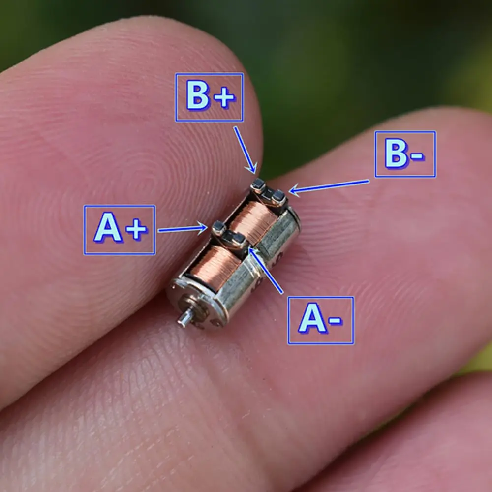Acxico 10Pcs DC 5V 2-Phase 4-Wire Micro Mini Ultra-Tiny 4 mm Precision Stepper Motor DIY | 4.3mm Diameter, 8.4mm Height, 10g - view 2