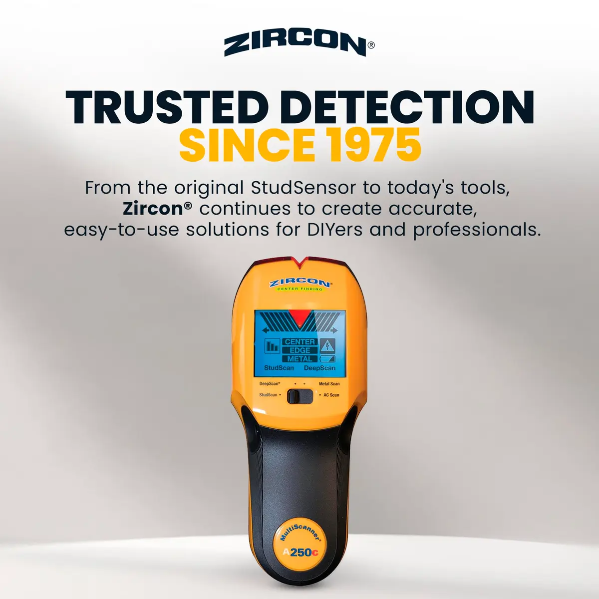 Zircon MultiScanner A250c Stud Finder for Wood & Metal | Wall & Ceiling Scanner with Enhanced Display - view 7