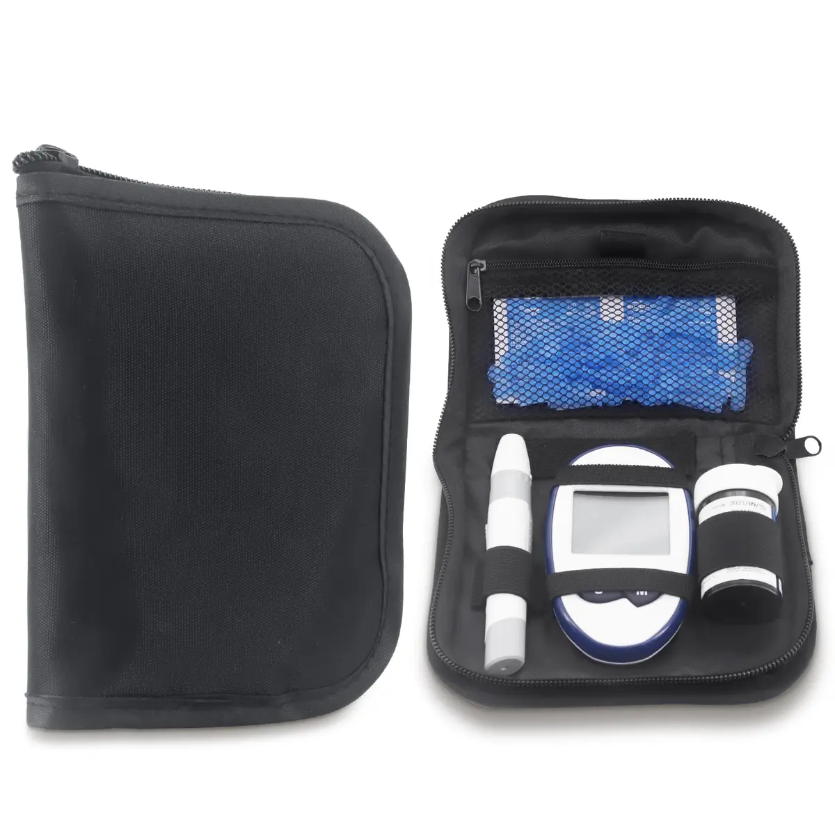 Hooshion Diabetes Travel Case, Compact Glucose Monitor Organizer, Blood Glucose Storage Bag, Diabetic Supplies, Lightweight & Durable - view 3
