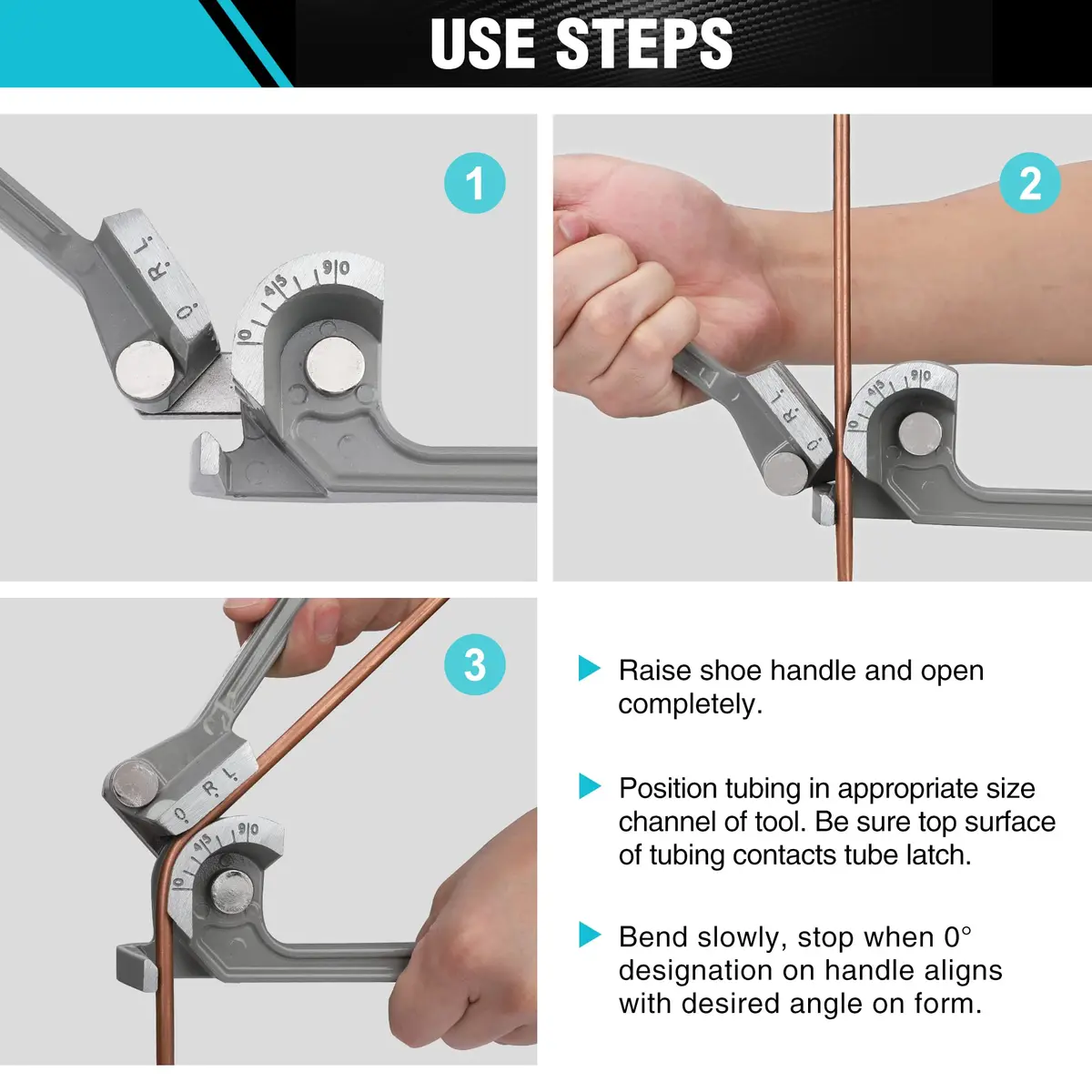 DURATECH 90 Degree Tubing Bender, 3-IN-1 Brake Line Bender | Lightweight Aluminum, Precise Calibration, Versatile for Plumbing & DIY - view 5