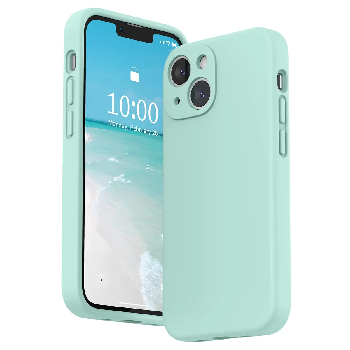 SURPHY Liquid Silicone iPhone 13 Mini Case with Screen Protector | Camera & Drop Protection (70-120 chars) - main product image