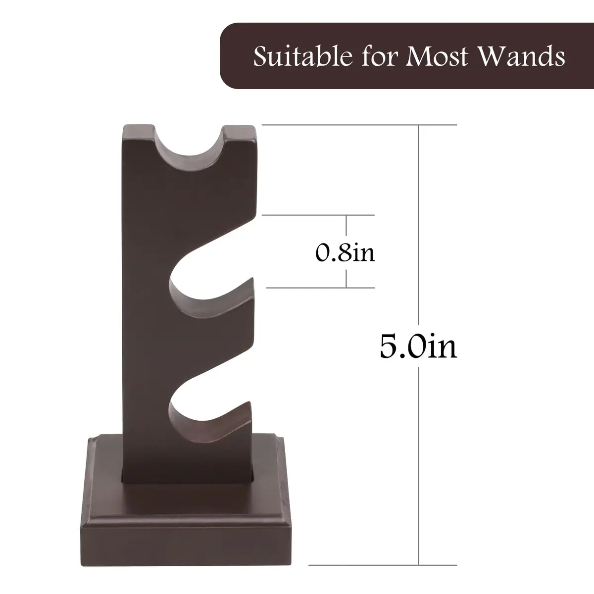 ChampWe Wizard Wand Display Stand Wooden 3 Tiered Brown | Retro Magic Wand Holder for Collection - view 5