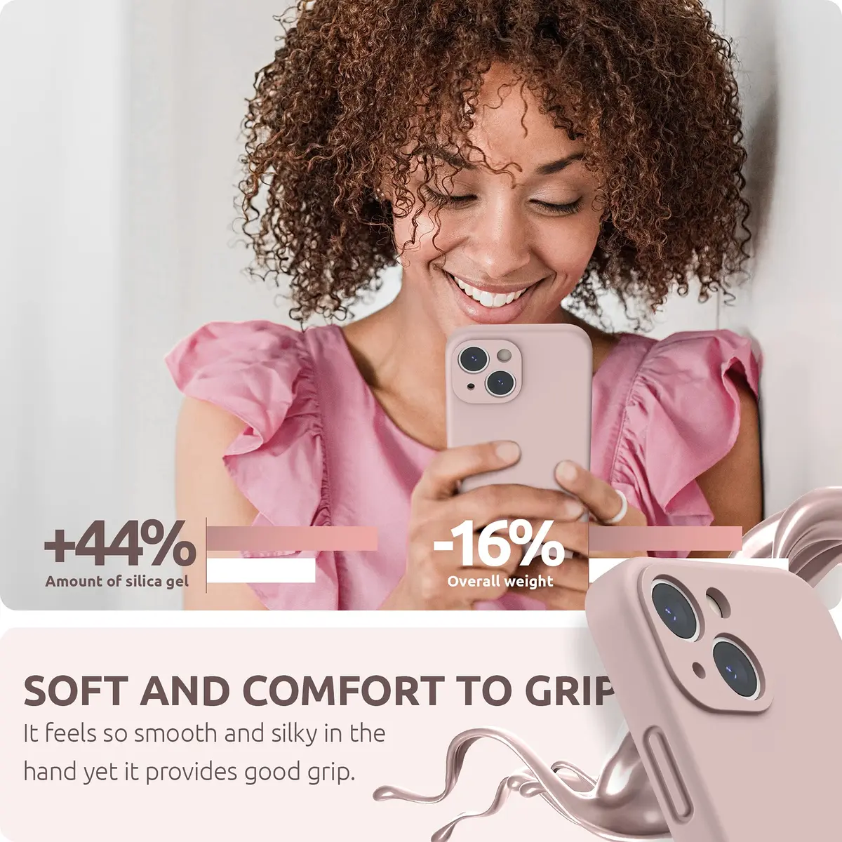 SURPHY Liquid Silicone Case for iPhone 13 Mini 5.4 inch | Camera & Drop Protection - view 5