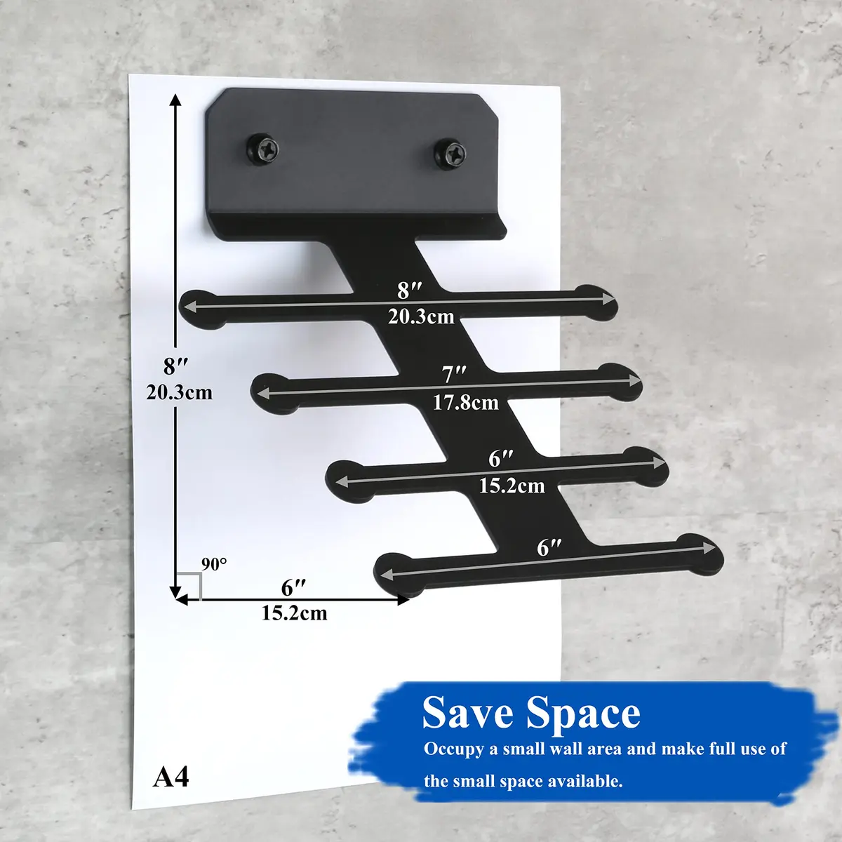 Lovind Resistance Band Rack Storage Hanger | 8kg Capacity, 24cm L x 20.5cm W x 4cm H - view 2