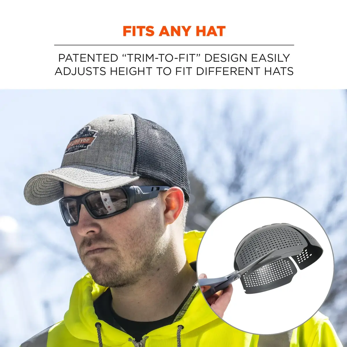 Ergodyne Skullerz 8945F(x) Universal Bump Cap Insert with Extra Venting, 2-Pack Charcoal | Fits Any Baseball Hat - view 6