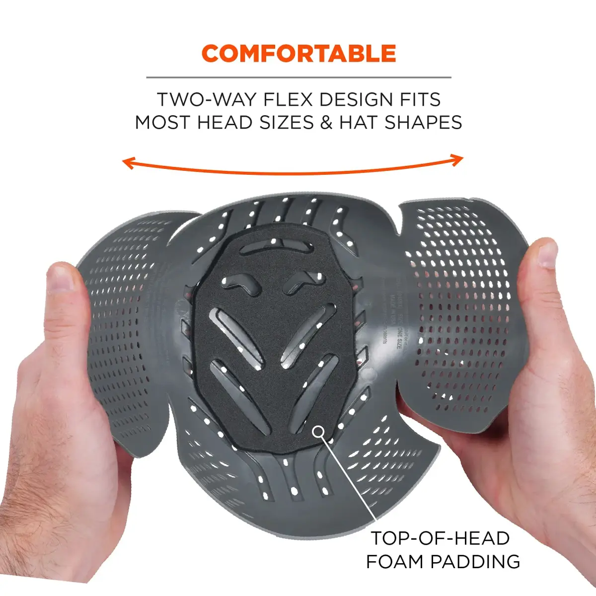 Ergodyne Skullerz 8945F(x) Universal Bump Cap Insert with Extra Venting, 2-Pack Charcoal | Fits Any Baseball Hat - view 7