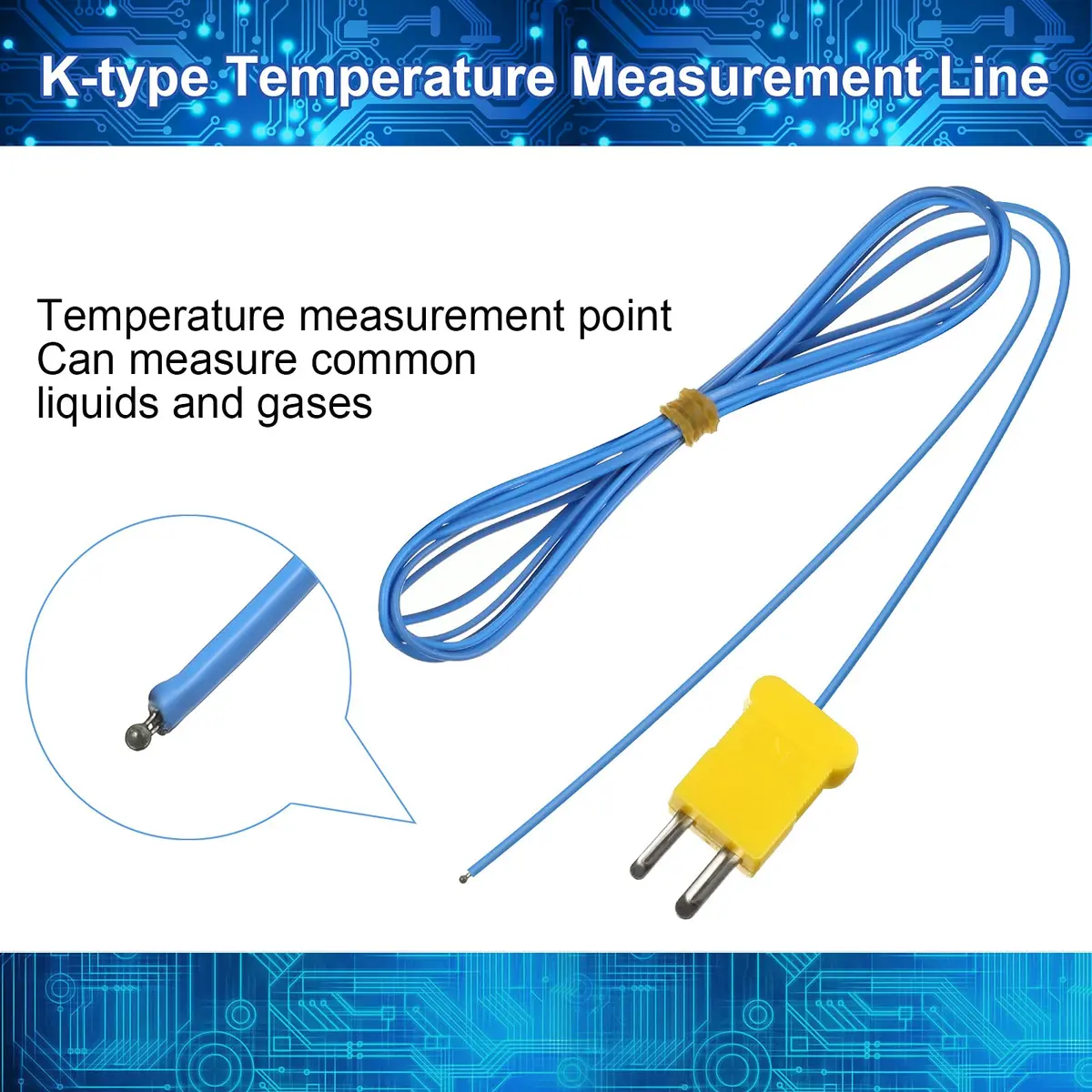 Frienda 2 Meter K-Type Temperature Sensor -40 to 400°C Waterproof Probe for Thermocouple Sensors (10 Pieces) | Precision Measurement - view 3