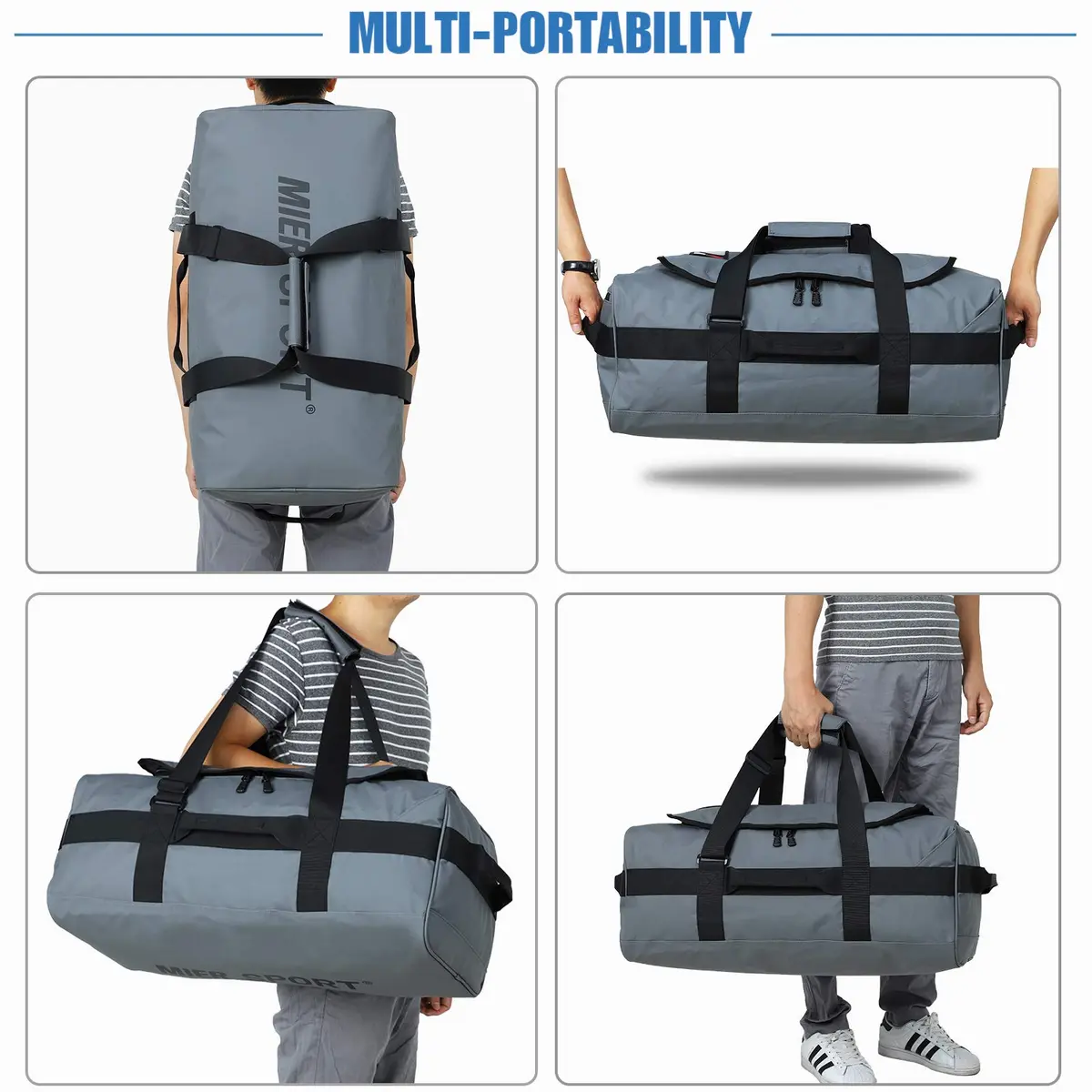 MIER Water Resistant Heavy Duty Duffle Bag 90L | Versatile Travel & Gym Companion - view 6