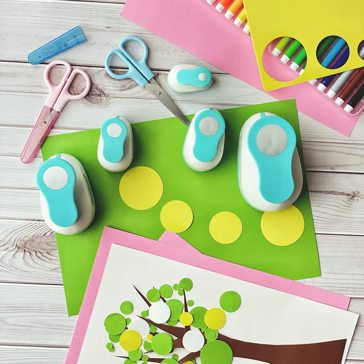 BearBoss 5 Circle Paper Punch Set | 0.3''-2'' Inch Sizes | Crafting & Card Making - view 6