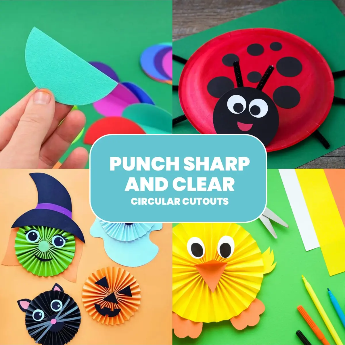 BearBoss 5 Circle Paper Punch Set | 0.3''-2'' Inch Sizes | Crafting & Card Making - view 7