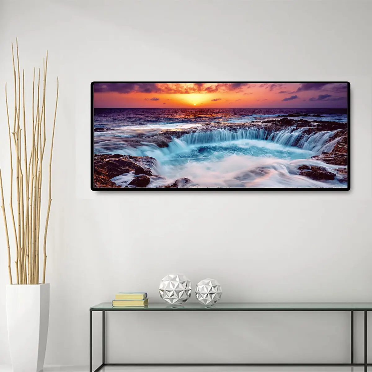 JATOK Sunset Waterfall Diamond Painting Kit for Adults, 90cm x 40cm (35.5 x 15.7 in) | Full Round Drill Art - view 6