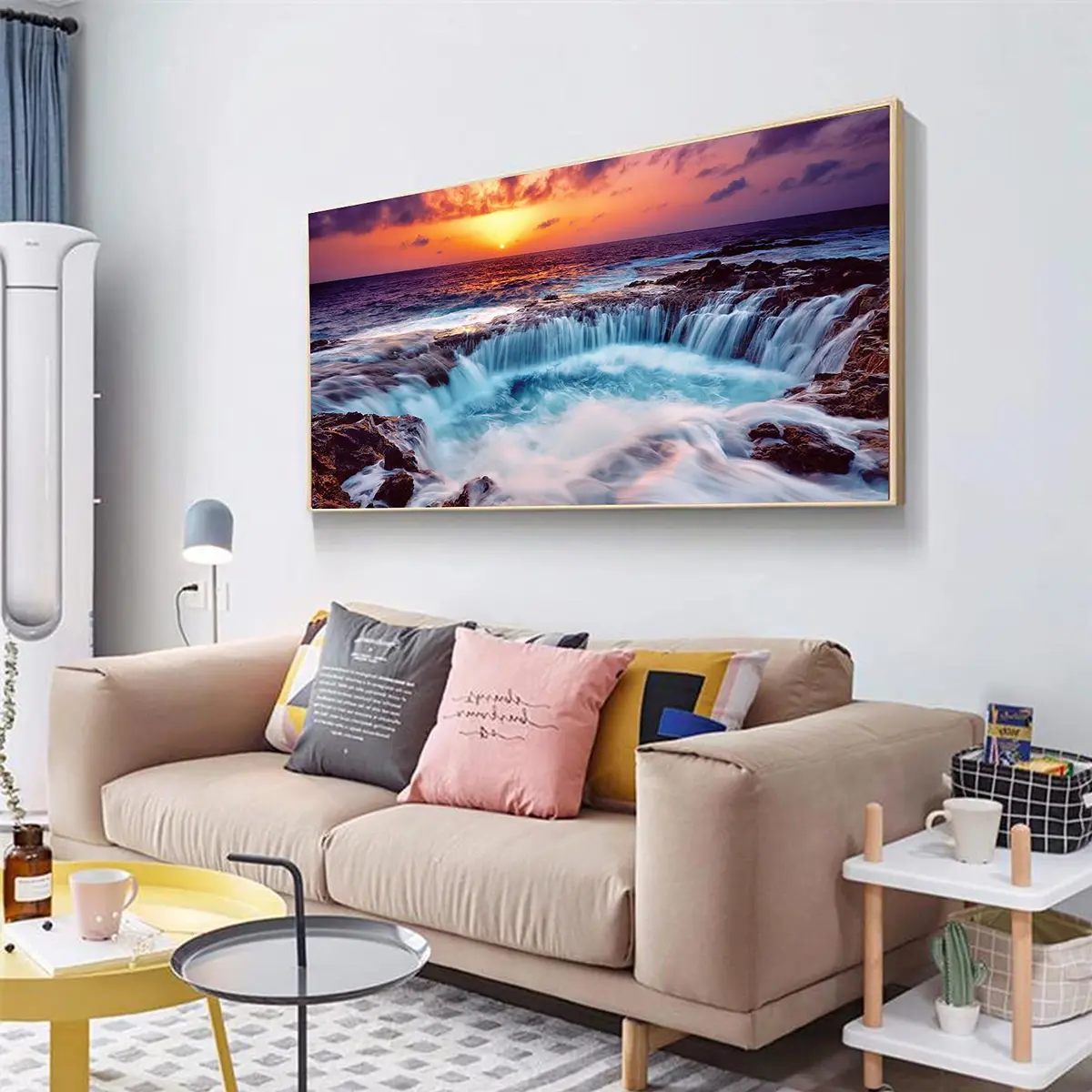 JATOK Sunset Waterfall Diamond Painting Kit for Adults, 90cm x 40cm (35.5 x 15.7 in) | Full Round Drill Art - view 7