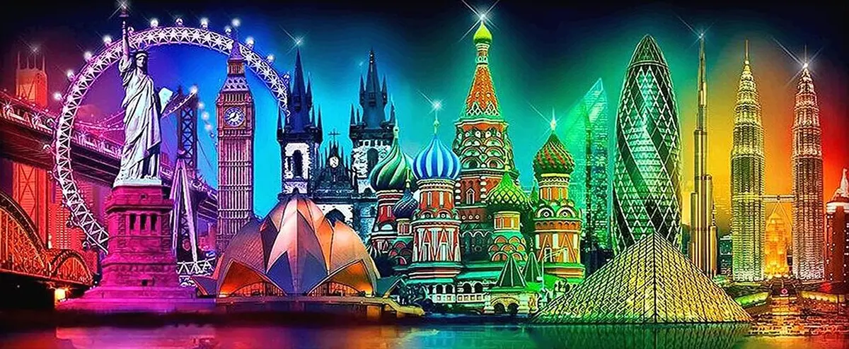 JATOK Diamond Painting Kit for Adults, NYC Night Landscape 90x40cm (35.5x15.7 in) | Full Round Drill Gem Art - view 2