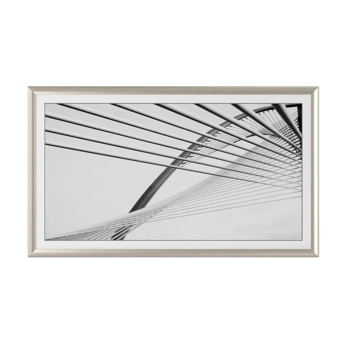 Frame My TV German Silver Prismatic 32" Deco TV Frame for Samsung The Frame/Pro TVs | Aluminum Wall Mount - view 3