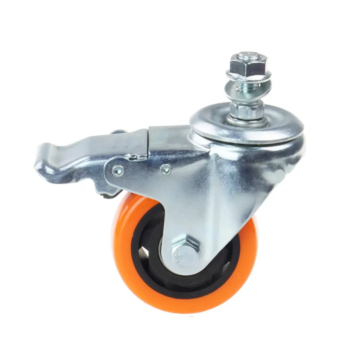 YEWEKE Heavy Duty Swivel Wheels 3 Inch Yellow PVC Casters M12-1.75x25mm | Up to 1200 Lbs Industrial & Furniture Casters - view 4