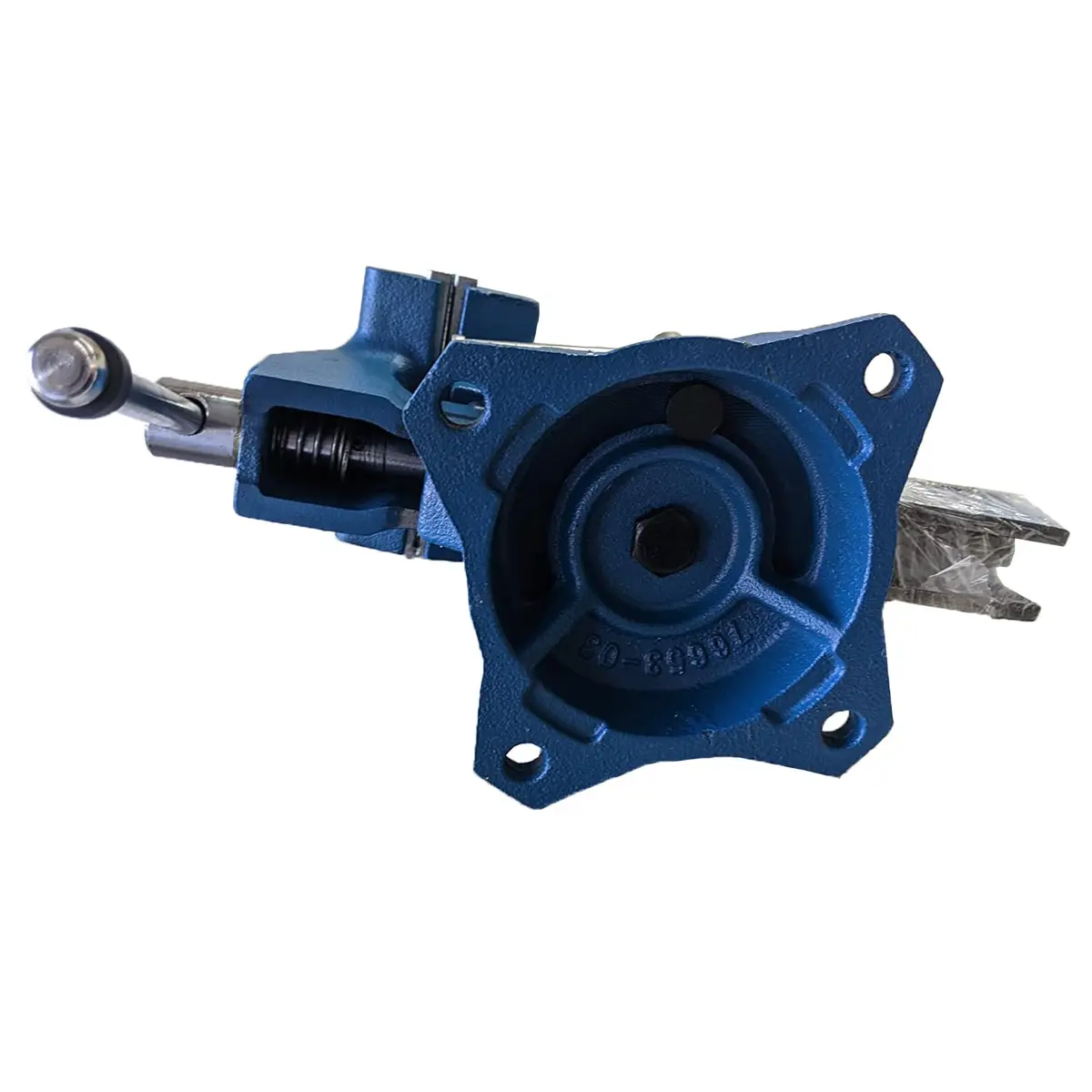 Baileigh Industrial Bench Vise, 5-1/2" Jaw Width, 6" Max Jaw Opening | Ductile Cast Iron, 3.5 Tons Clamping Force - view 5