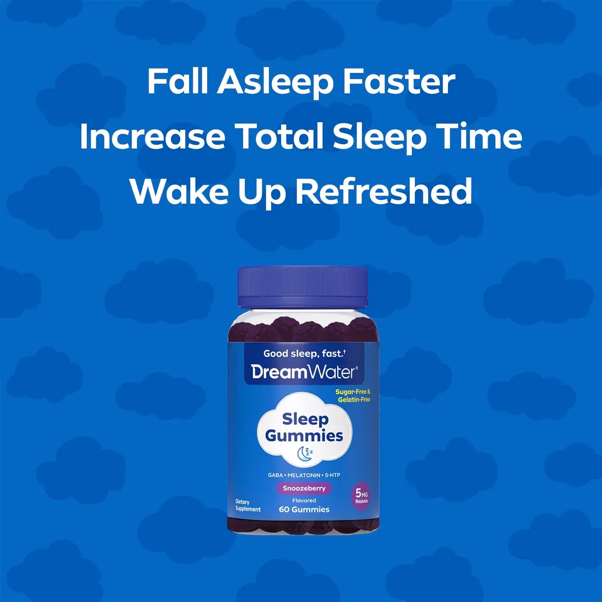 Dream Water Sleep Gummies (60 Count) | Natural Melatonin & GABA for Adults - view 5