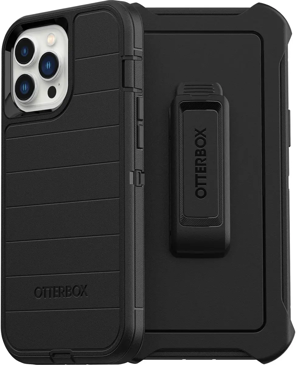 OtterBox Defender Series Case for iPhone 13 Pro Max & 12 Pro Max - Black | Rugged Drop Protection - main product image