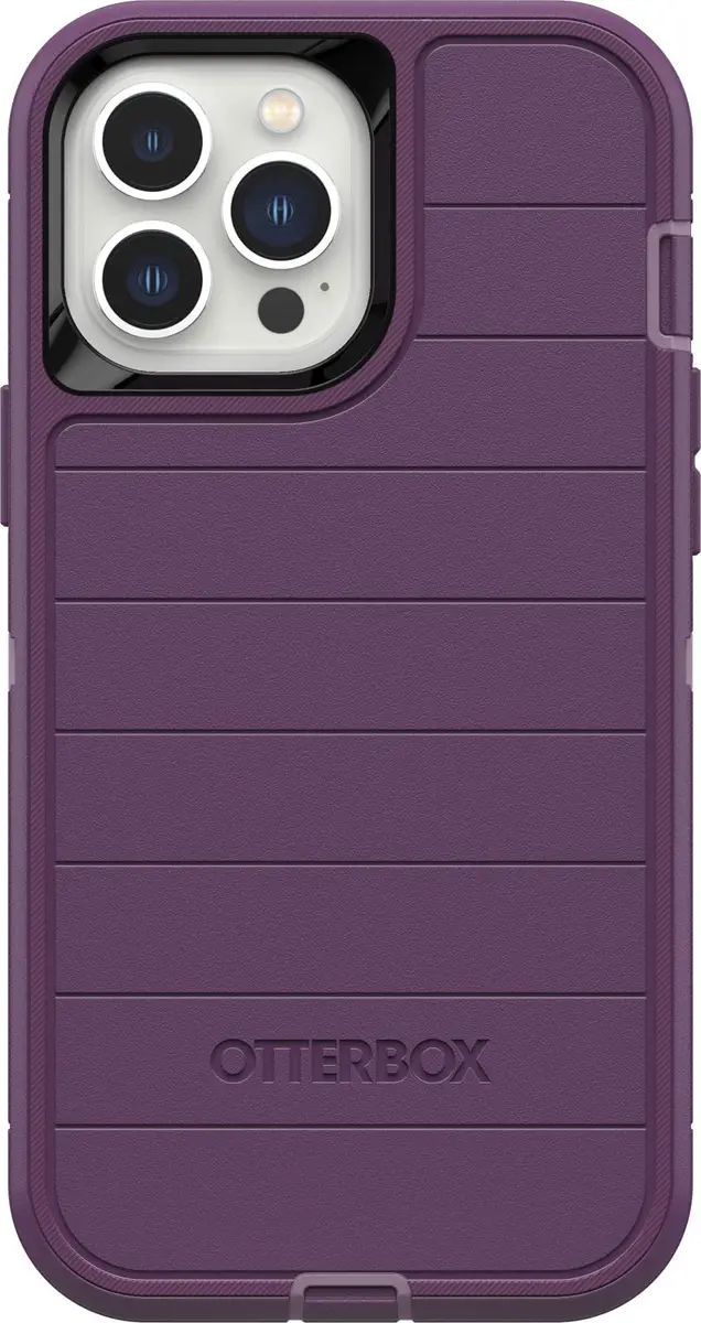 OtterBox Defender Series Case for iPhone 13 Pro Max & 12 Pro Max - HAPPY PURPLE | Rugged & Durable with Port Protection - main product image