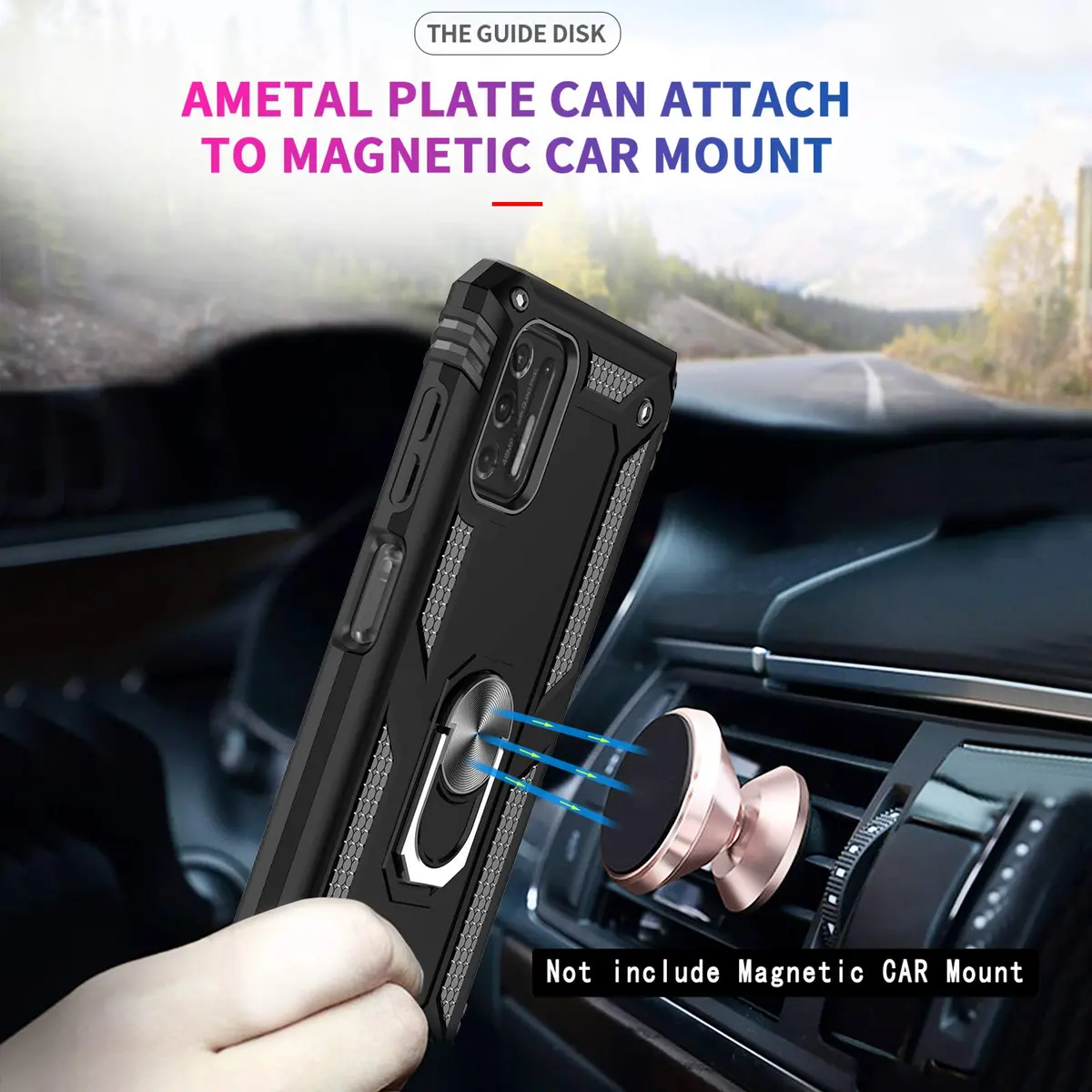 LeYi for Moto G Stylus 2021 Case 4G | Heavy Duty Shockproof & Stand Black - view 4