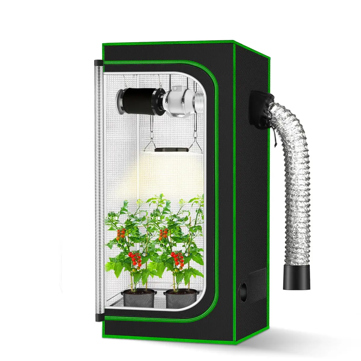 MELONFARM 2x2 Grow Tent 24"x24"x48" | High Reflective 600D Diamond Mylar for Indoor Plants - main product image