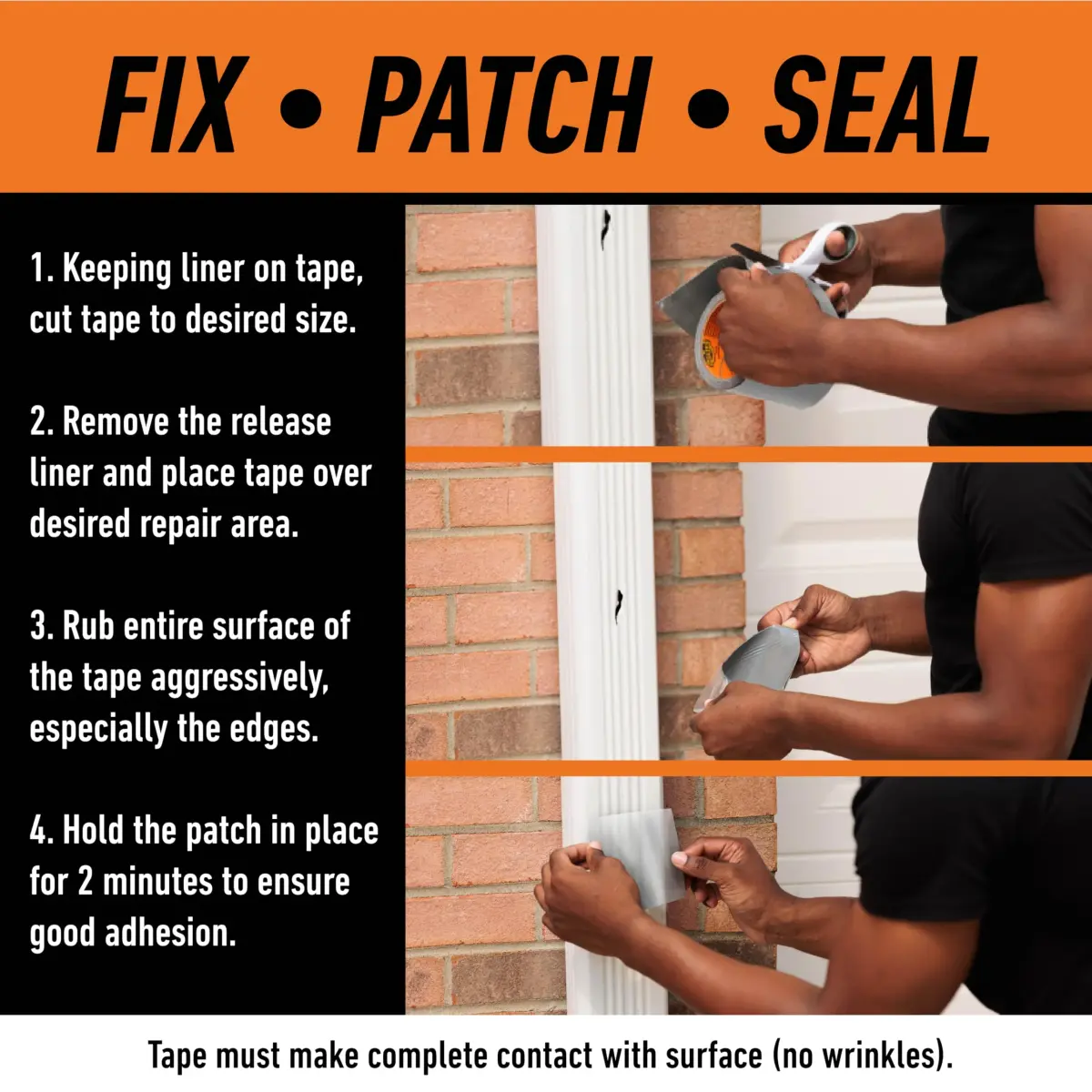 Gorilla Waterproofing Tape Clear 4" x 8' (9.6 ft / 2.9 m) | Permanent Seal for Leaks & Repairs - view 4