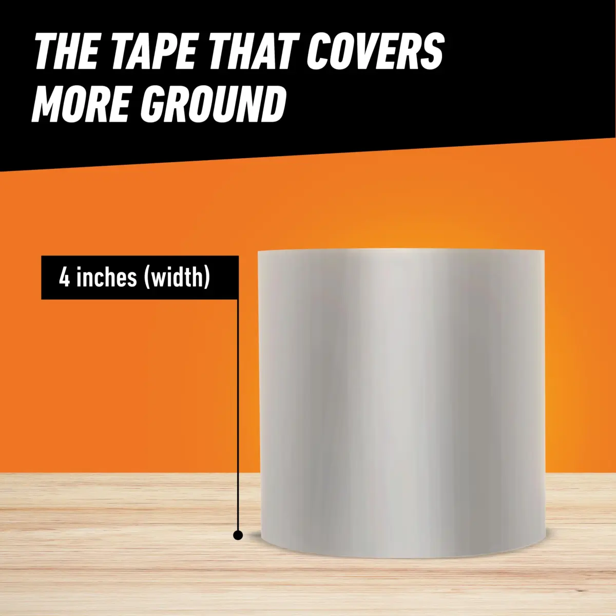 Gorilla Waterproofing Tape Clear 4" x 8' (9.6 ft / 2.9 m) | Permanent Seal for Leaks & Repairs - view 6