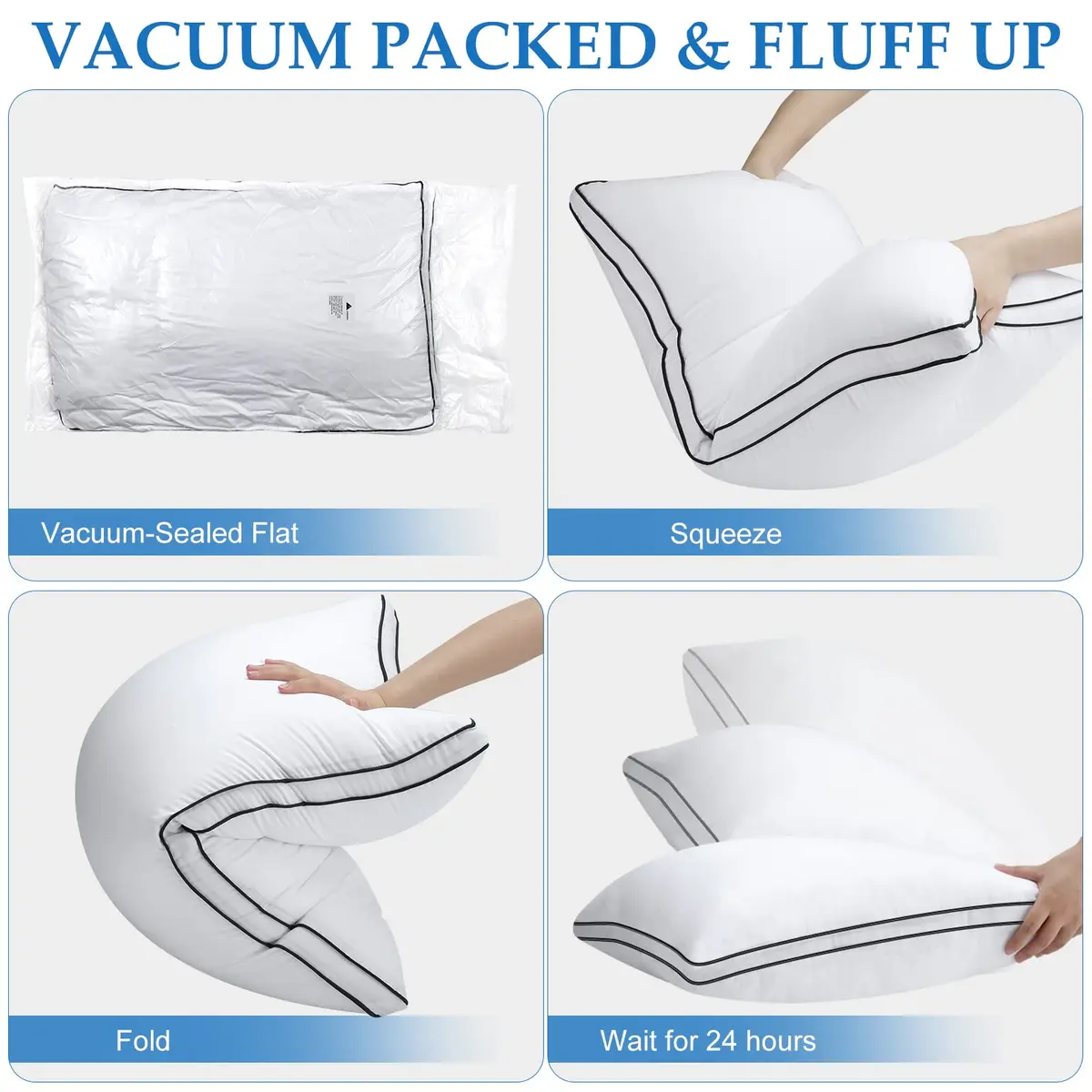 DolceLuna King Size Pillows Set of 2 | Hotel Luxury Support & Comfort - view 7